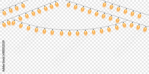 abstract background with circles Christmas Wedding lights with glowing bulbs