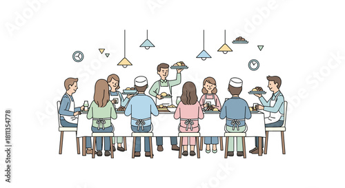 Warm Ramadan gathering with family sharing a meal together, creating cherished memories and enjoying the spirit of community during Iftar time