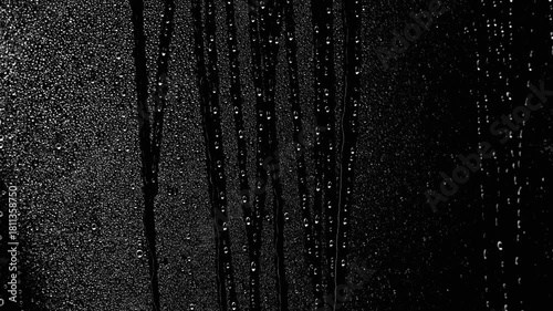 Heavy Rain Running Down Glass Streaks Overlay