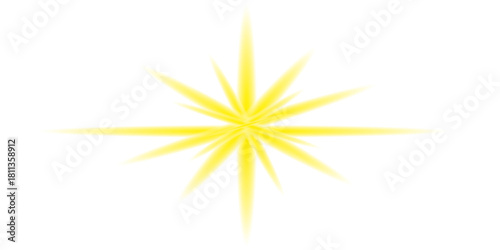 PNG yellow light effect reflections, neon illumination in yellow colors. Bright light lens. PNG spotlight spark. Stadium Lighting. Sunlight, Shiny stars, glowing sparks. Vector