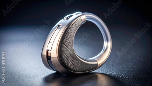 Sleek Modern Wearable Technology Device with Circular Design