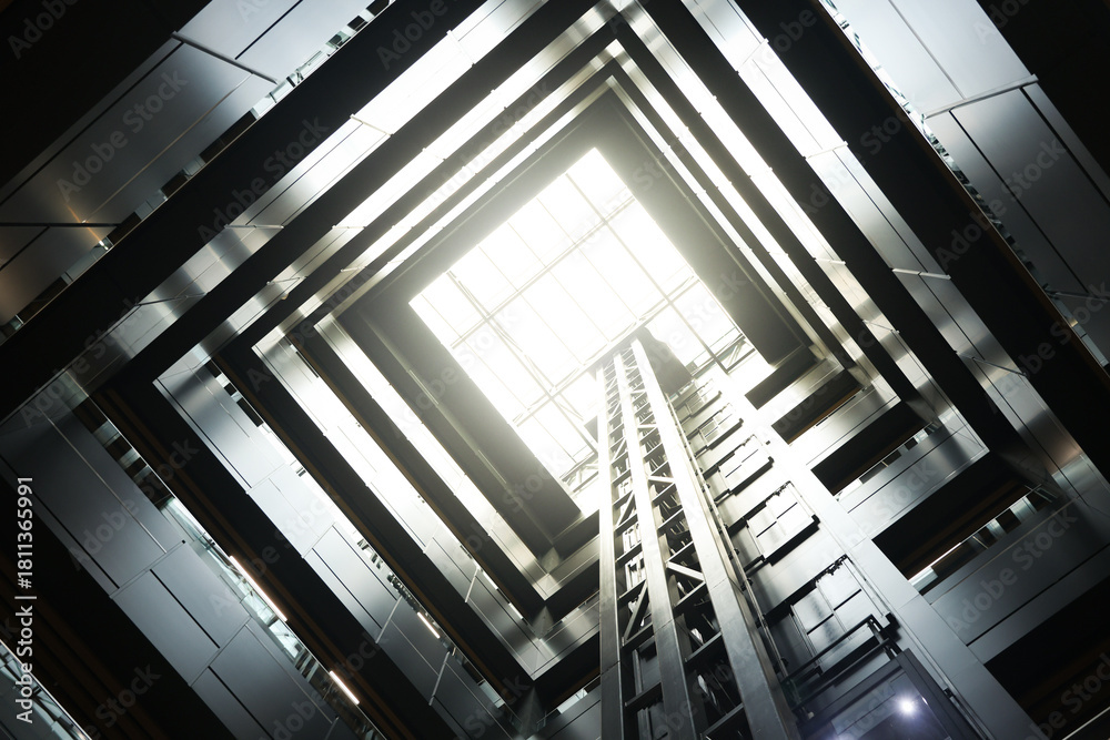 Fototapeta premium Modern Business Office Interior with Contemporary Furniture, Clean Lines and Bright Professional Workspace Design