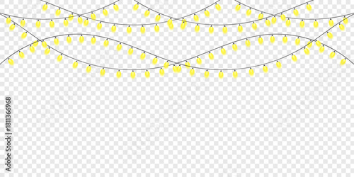 Abstract Christmas Wedding lights with glowing bulbs