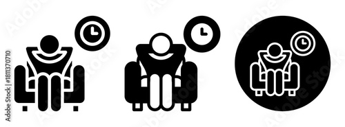 Relaxation Time Icon Collection Glyph & Mixed Style