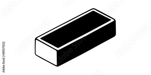 Eraser Simplicity: Minimalist Elegance Stylistic Eraser Design | Clean, isolated vector art for creative projects.