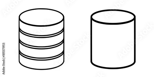 Elegant Cloud Server Icons Black White | Clean, isolated vector art for creative projects.