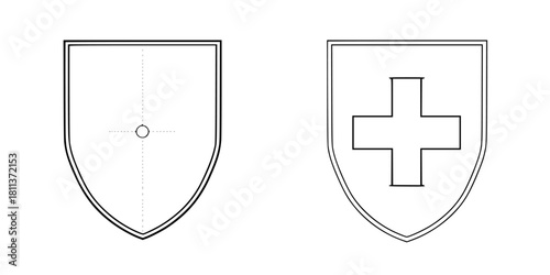 Vigilant Vanguard: Shield Symbolizing Protection Courage | Clean, isolated vector art for creative projects.