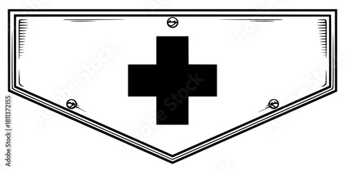 Vintage Vigil: Timeless Symbol Protection Care | Clean, isolated vector art for creative projects.