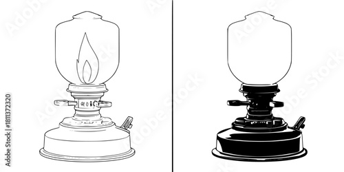 Elegant Edison Lanterns - Antique Vintage Style | Clean, isolated vector art for creative projects.