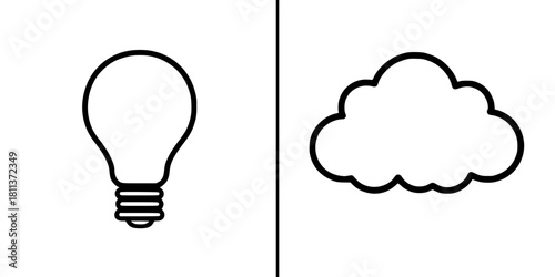Innovative Ideas: Symbolic Blend Enlightenment Creativity | Clean, isolated vector art for creative projects.