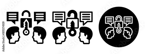 Open Dialogue Icon Collection Glyph & Mixed Style