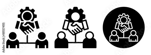 Relationship Building Icon Collection Glyph & Mixed Style