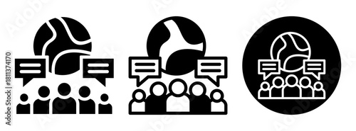 Society Icon Collection Glyph & Mixed Style