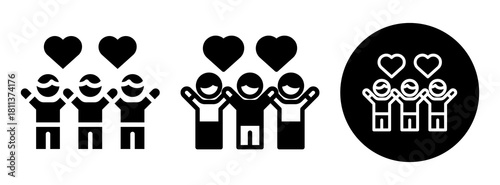 Togetherness Icon Collection Glyph & Mixed Style