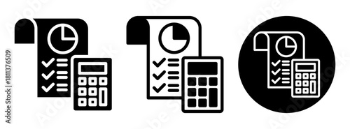 Calculation Icon Collection Glyph & Mixed Style