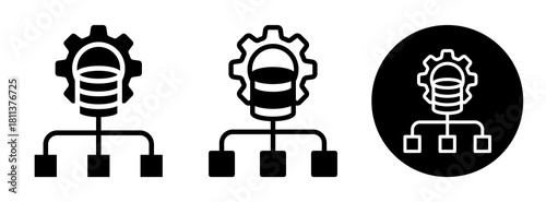 Data Algorithm Icon Collection Glyph & Mixed Style