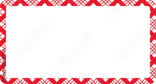 Candy cane christmas frame with blank space. Christmas border frame. Merry Christmas Candy cane rectangle frame card elements decoration. New Year picture frame ribbon. Xmas striped border