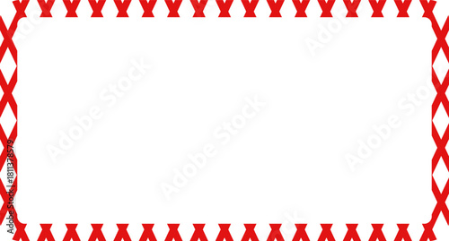 Candy cane christmas frame with blank space. Christmas border frame. Merry Christmas Candy cane rectangle frame card elements decoration. New Year picture frame ribbon. Xmas striped border