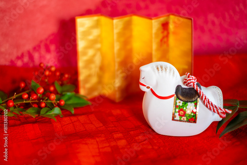 午年の置物_年賀状