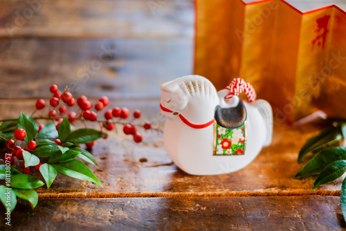 午年の置物_年賀状