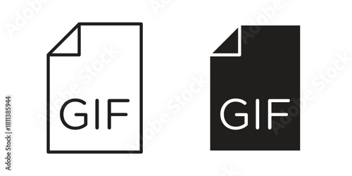 Gif icons of black colored in various styles