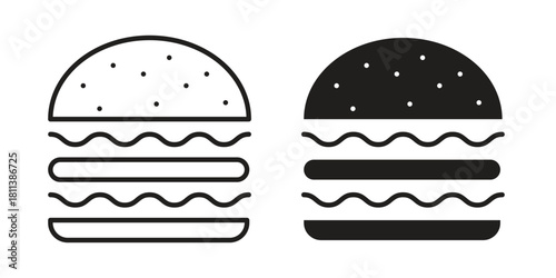 Hamburger icons of black colored in various styles