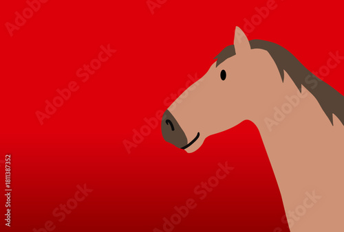 馬, 年賀状, 正月, 和風, 和柄, うま, 動物, イラスト, 干支, 年末, 新年, ベクター