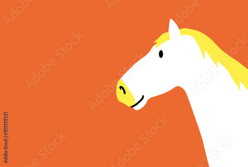 馬, 年賀状, 正月, 和風, 和柄, うま, 動物, イラスト, 干支, 年末, 新年, ベクター, シルエット