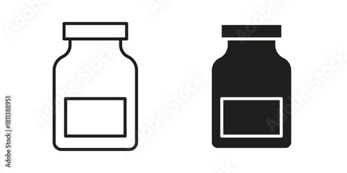 Jam icons of black colored in various styles