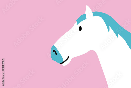 馬, 年賀状, 正月, 和風, 和柄, うま, 動物, イラスト, 干支, 年末, 新年, ベクター