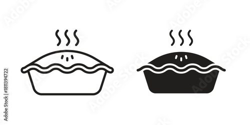 Pie icons of black colored in various styles