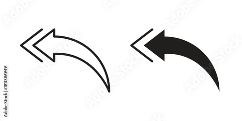 Reply all icons of black colored in various styles