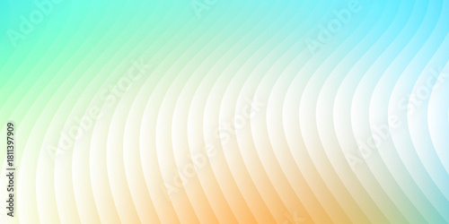 Neon ribbed fractal glass 3d background. Holographic vertical stripe pattern with vibrant purple blue yellow gradient. Abstract black bg, iridescent texture lines in radiant colors. 3D illustration