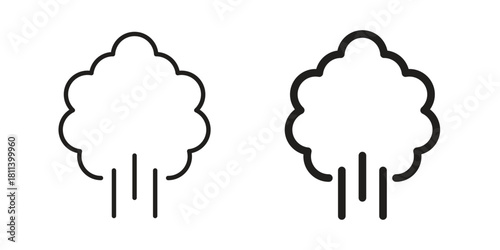 Smoke icons of black colored in various styles
