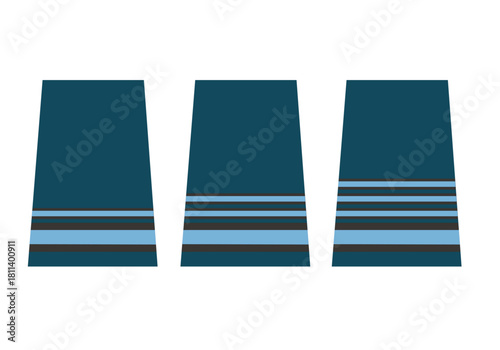 Galon de passant d'épaule de l'armée de l'air belge : officier supérieur - major, lieutenant-colonel, colonel