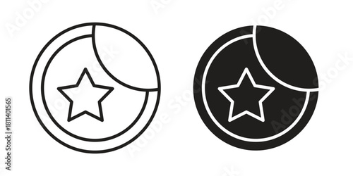 Sticker icons of black colored in various styles