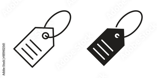 Tag icons of black colored in various styles