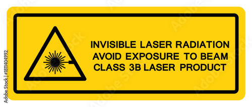 Invisible Laser Radiation Symbol Sign,Vector Illustration, Isolate On White Background Label.EPS10