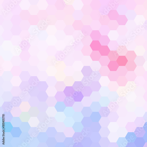 Light Purple vector template in hexagonal style. Illustration with set of colorful hexagons. New template for your brand book. eps 10