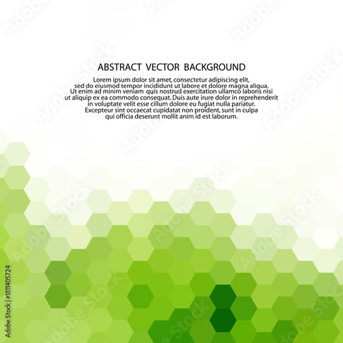 green hexagon background. vector abstract graphics. eps 10