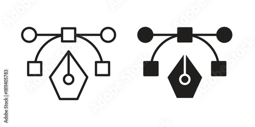 vector icons of black colored in various styles
