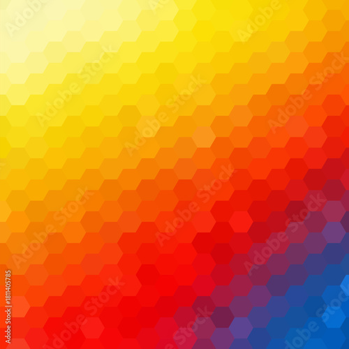 Hexagon background for advertising. Abstract template for presentation. polygonal style. red, blue, green color. eps 10