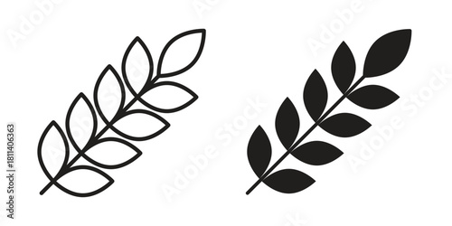Wheat icons of black colored in various styles