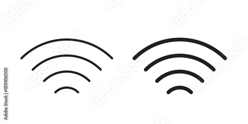 Wifi icons of black colored in various styles