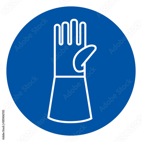 Wear Gloves Protection Symbol Sign ,Vector Illustration, Isolate On White Background Label. EPS10