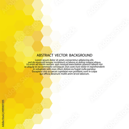 abstract background for presentation. Vector graphics. yellow hexagons for pattern. eps 10