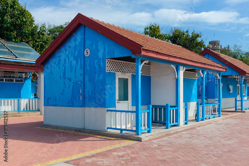 Valokuva The Blue Wooden House by the Sea