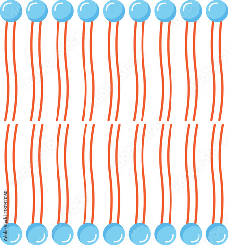 seamless pattern with stripes, cell membrane vector