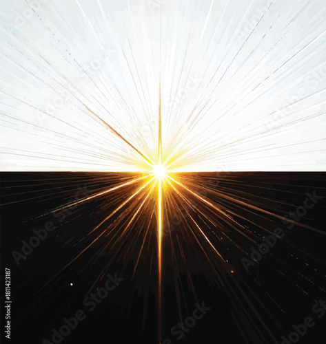 Abstract light explosion on a black background with a colorful fractal star burst pattern, illustrating high speed motion and dynamic texture design