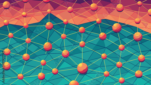 Blockchain Data Network Abstract Digital Technology Connection Isolated background